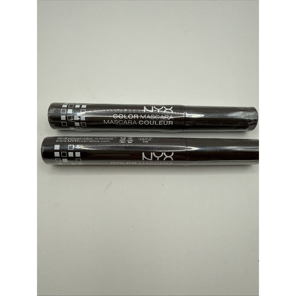 NYX Color Mascara CM03 Brown 0.32 oz / 9 ml *NEW* Lot Of 2